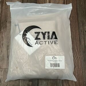 Zyia - Ecru Ribbed Delphine Palazzo Pants - L